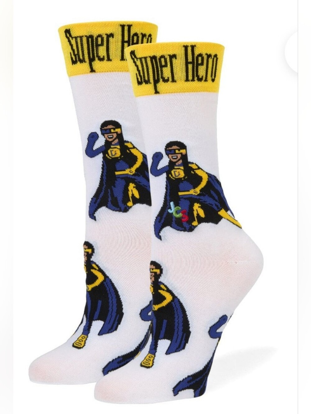 "Down Syndrome" Superhero Socks by J's (L/10-13) Unisex NWT